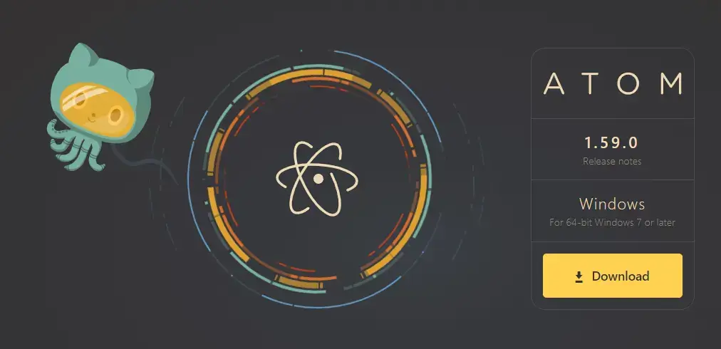 Atom公式サイトの画像
