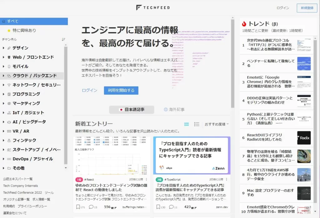 TechFeed Proのサイト画像
